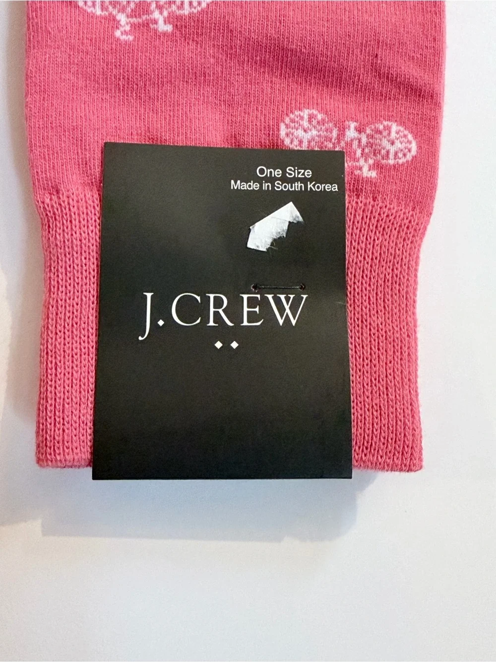 J. Crew Men's Pink Bicycle Crew Socks NWT